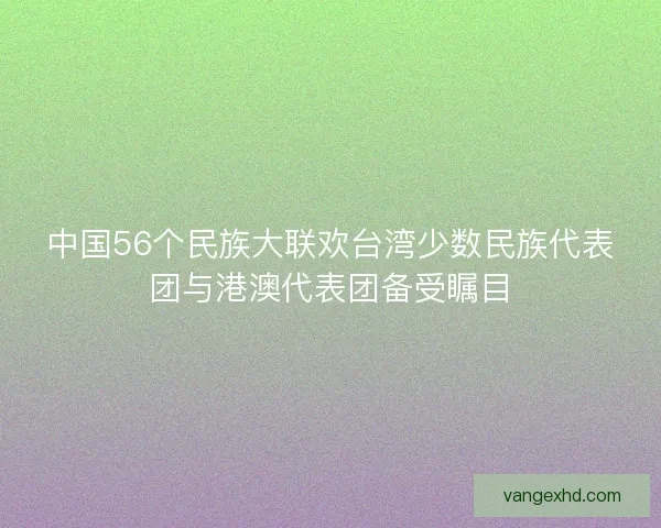 中国56个民族大联欢台湾少数民族代表团与港澳代表团备受瞩目